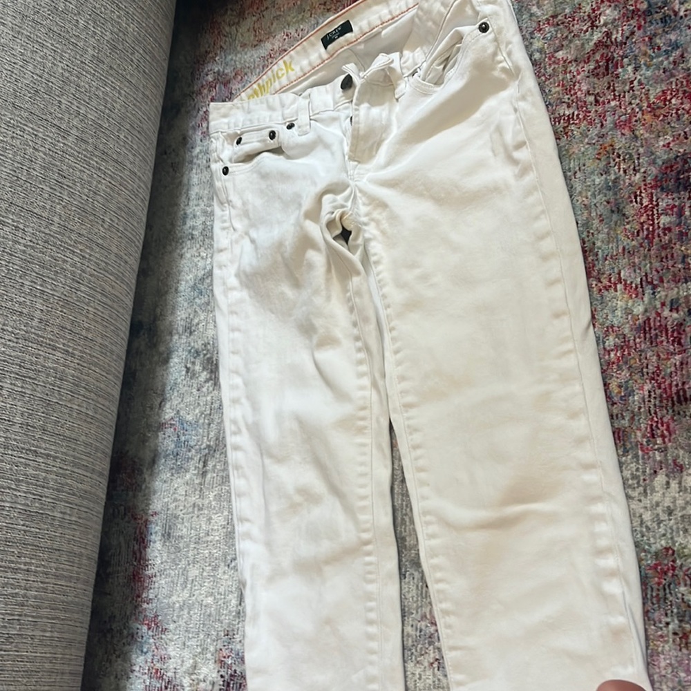 White J crew jeans, run small